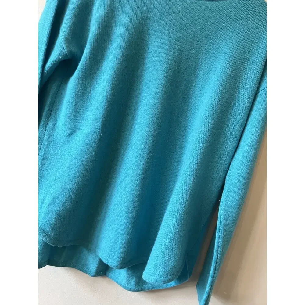 Premise Cashmere Sweater Split Back Ladies Small Blue
